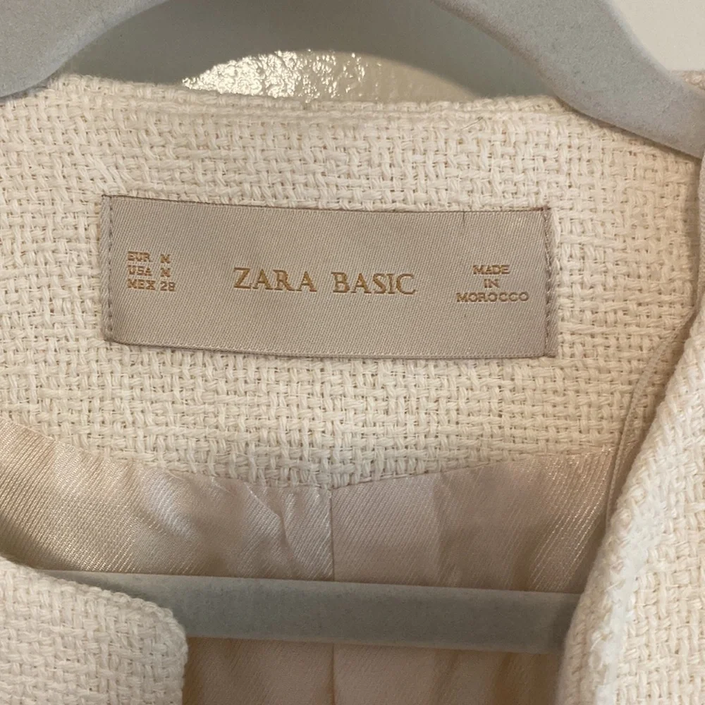 Zara basic ivory coat - Picture 3 of 4